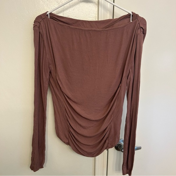 Free People Intimately Night We Met Long Sleeve Top Brown Size Small Soft - Picture 2 of 9